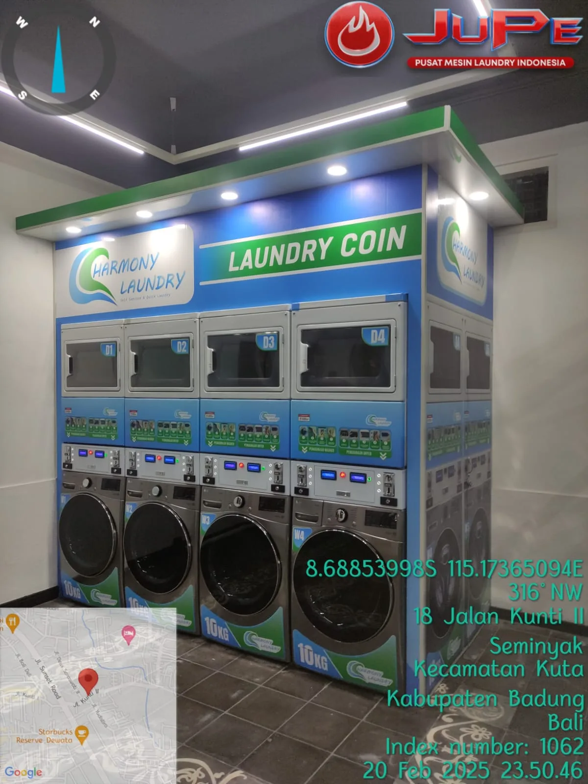 Instalasi HARMONY LAUNDRY COIN